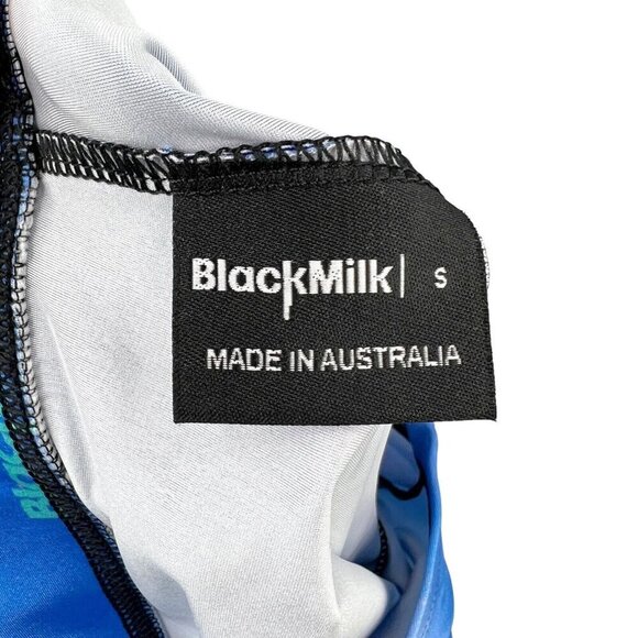 Black Milk Size S Aurora Skye Leggings Aurora Borealis Blue Green Sky Stretch - Picture 9 of 11